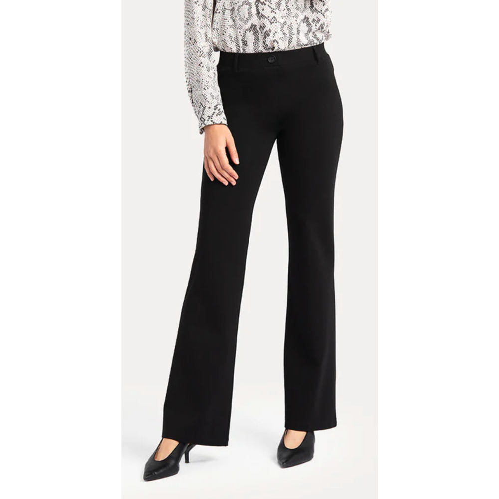 Betabrand Boot-Cut Classic Dress‎ Pant Yoga Pants (Black) ~Petites S